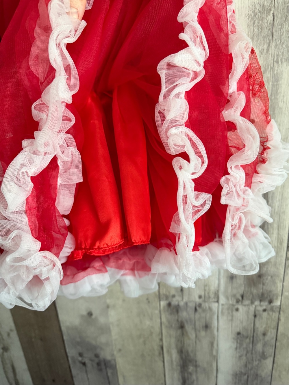 Girls Red Ruffle TuTu Dress - Picture 5 of 6